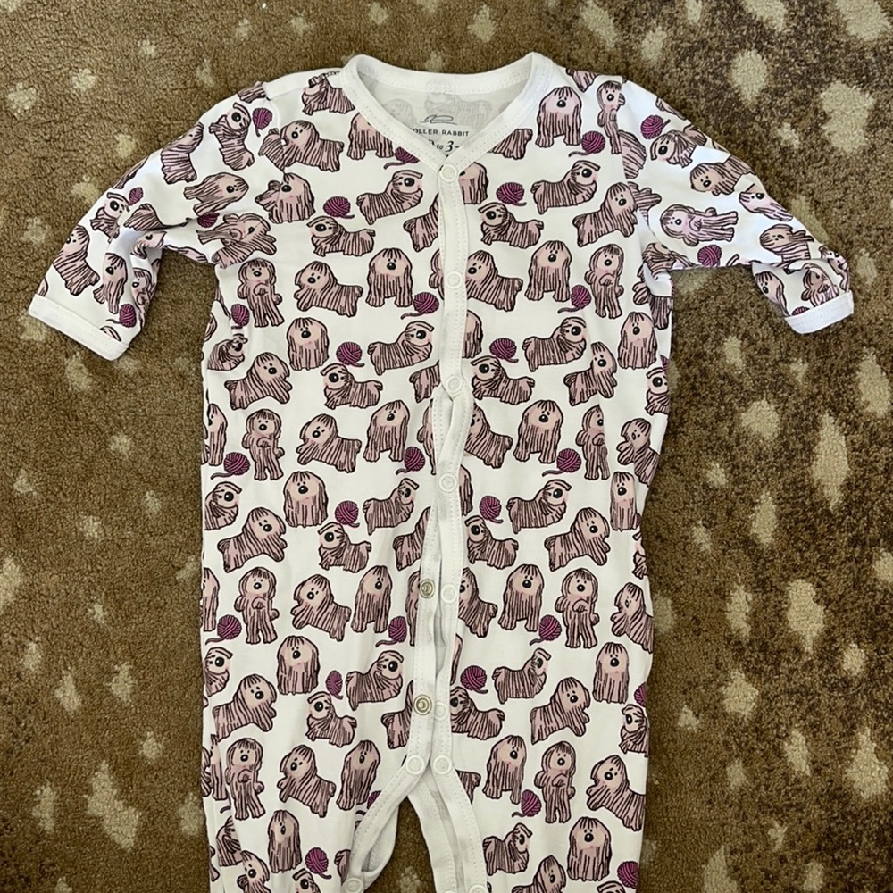 Roller Rabbit Lavender Dog footie